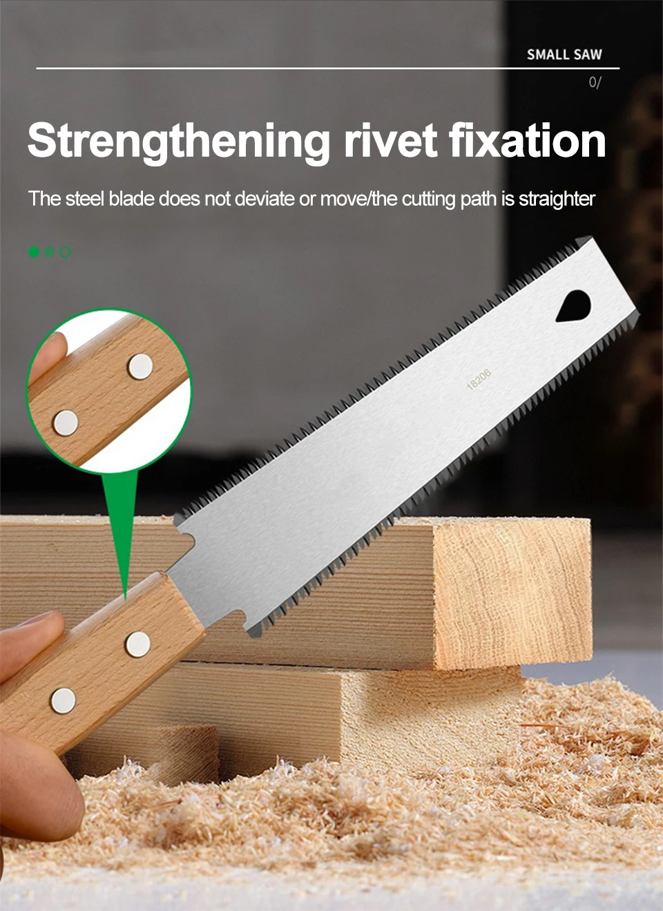 Japanese Style Hand Saw Single/Double Sided Fine Tooth Wood Saw SK5 Steel Flexible Hand Saw - Image 13