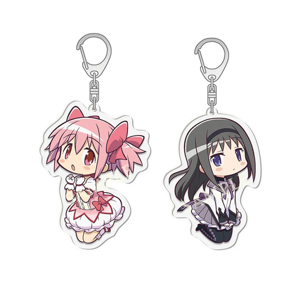 Anime Puella Magi Madoka Magica Keychain Kaname Akemi Homura Miki Sayaka Tomoe Mami Kyoko Key Chain Ring For Fans Gifts Jewelry - Image 10