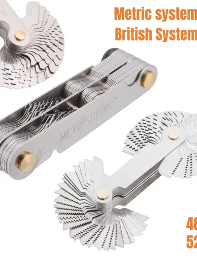 55/60 Degree Metric Inch Thread Plug Gauge Gear Tooth Screw Pitch Gauges