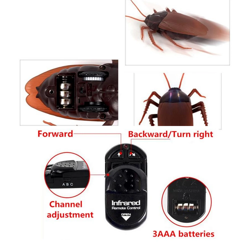 Trick Electric Cockroach Pet RC Simulation Spider Robotic Remote Control Adult Prank Insect - Image 2