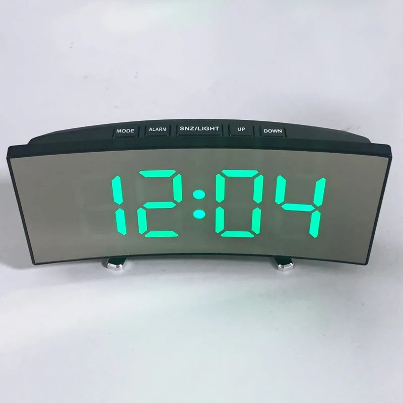 Electronic Alarm Clock Noiseless Design Digital LED Large Display Mirror Electronic Clock Digital Alarm Clock LED - Image 28