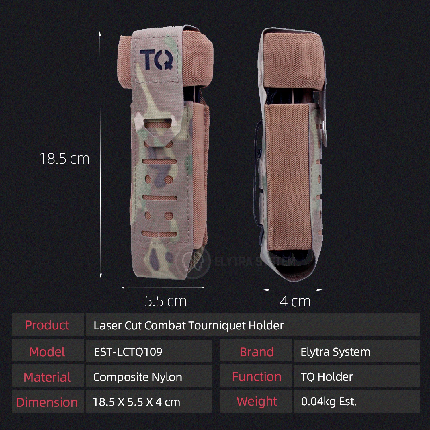 TQ Tourniquet & Trauma First Responder Shear Pouch Holder MOLLE PALS Duty Belt Loop EMT EMS - Image 2