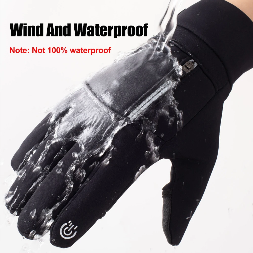 Winter Warm Gloves Flip Over Expose Two Fingers Gloves Waterproof Windproof - Image 4