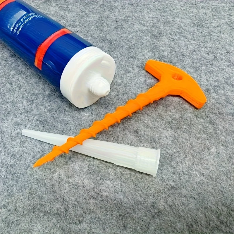 Silicone seal cap and seal gun nozzle removal tool, silicone seal cap used for open core tubes to prevent rapid drying - Image 5