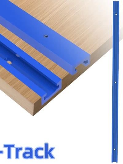 2Pc 500MM Double-Cut Profile T Track with Predrilled Mounting Holes For Table Saw Router Table Woodworking Tool