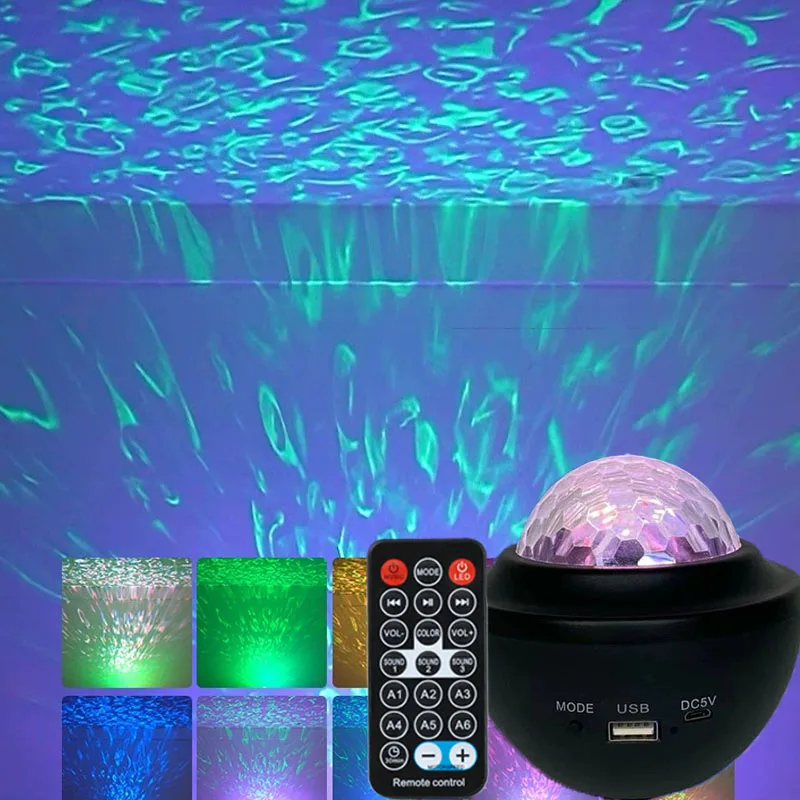 RGB Galaxy Star Projector Lights Bluetooth Speaker LED Aurora Borealis Lamp Remote Control - Image 9