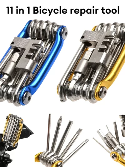 11 in 1 Bicycle Repair Tool Kit Mountain Bike Wrench Screwdriver Chain Hex Spoke Multifunction Bicycle Repair Set Cycling Tool