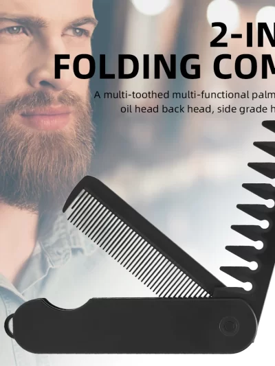 Barber Hair Clipper Folding Combs Multifuncional Plastic Wide Tooth Oil Head Comb