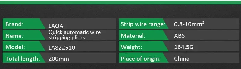 LAOA Multifunctional Fast Fully Automatic Wire Stripping Pliers 0.05-10 mm² Cable Cutting Nippers - Image 14