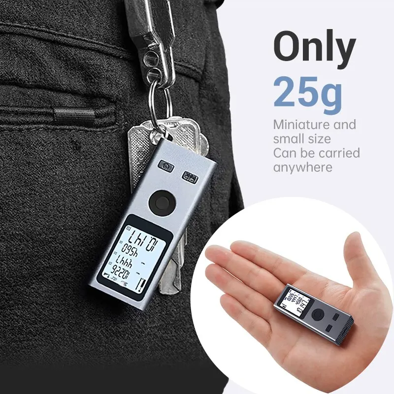 Mini Laser Rangefinder 30M High Precision Measurement Laser Distance 24g USB Rechargeable Handheld Distance Meter Smart Portable - Image 2