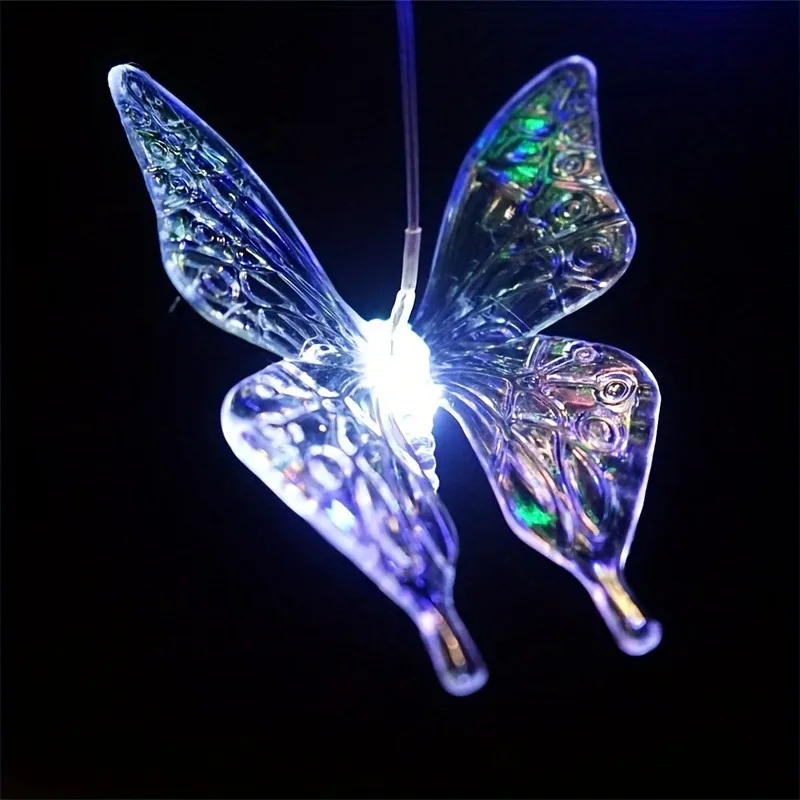 1PC Led Color Changing Butterfly Dragonfly Hummingbird Solar Wind Chimes - Image 6