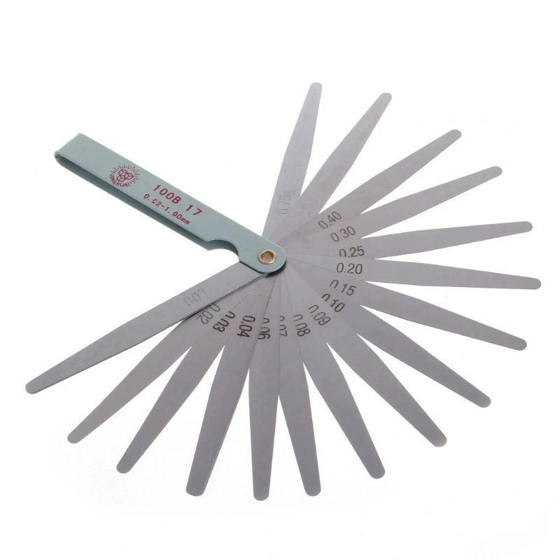 17 Car Blades Feeler Gauge Metric Gap Filler 0.02-1.00mm Spark Plug Thickness Measurment Hand Tool - Image 5