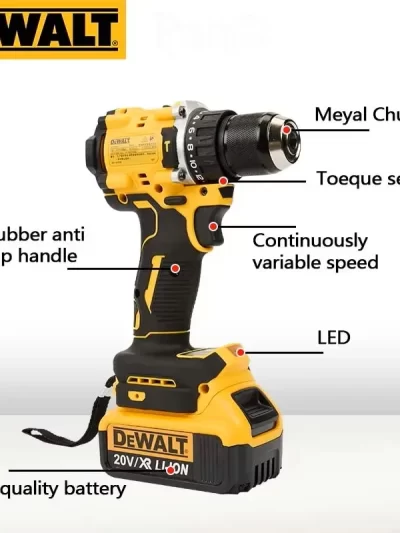 DEWALT Lithium Battery 20V Rechargeable Brushless Compact Electric Screwdriver Hand Drill Impact Drill DCD805