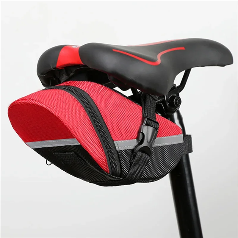 Nylon Bicycle Bag Waterproof Mountain Bike Saddle Storage Seat Rear Tool Pouch - Image 7