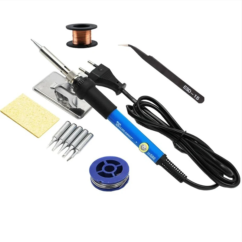 Adjustable Temperature Electric Soldering Iron 60W Electric Soldering Iron Welding Solder Repair Tool - Image 3