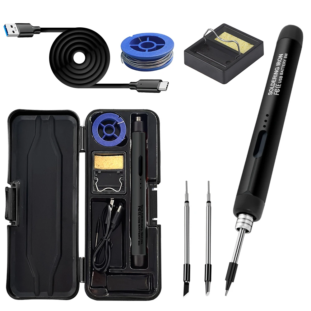 USB soldering iron mini small soldering iron set portable household type-C interface 800mAh battery Adjustable temperature - Image 12