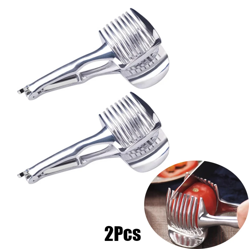 Stainless Steel Kitchen Handheld Orange Lemon Slicer Tomato Cutting Clip Fruit Slicer Onion Slicer - Image 9