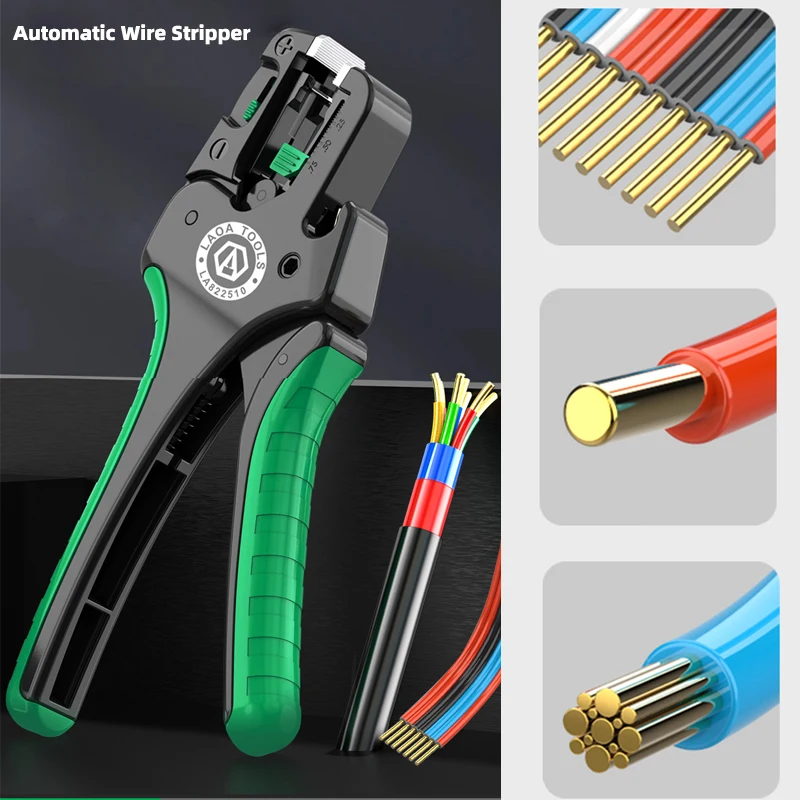 LAOA Multifunctional Fast Fully Automatic Wire Stripping Pliers 0.05-10 mm² Cable Cutting Nippers - Image 2