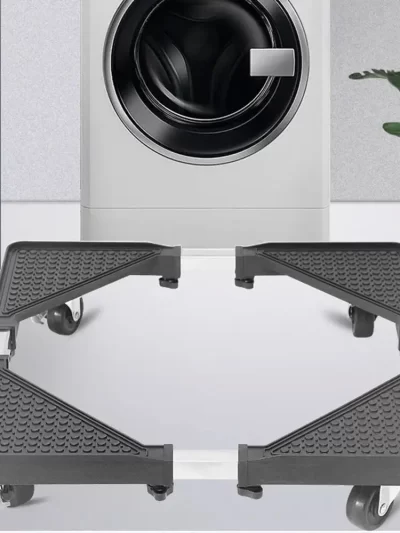 Adjustable Universal Wheel Mobile Rack Retractable 4 Locking Wheels Washing Machine Holder