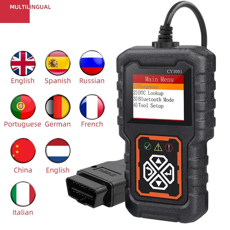 Car OBD2 Scanner Diagnostic Tool Code Reader Voltage Tester Engine Fault Code Scanner Automotive Fault Detection Tester CY3001 - Image 9