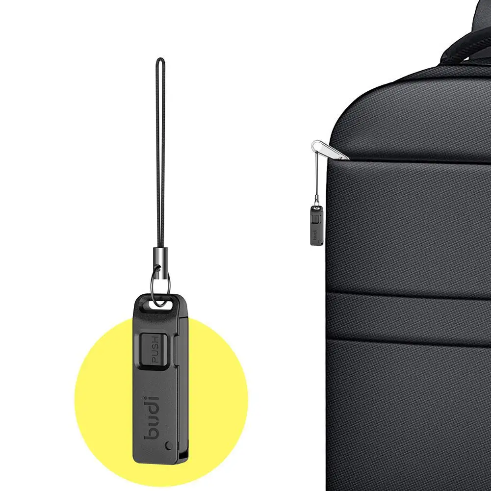 BUDI Anti-Lost Sim Card Eject Pin Needle Storage Box Universal Mobile Phone Steel Ejector Pin SIM TF Card Tray Opener Keyring - Image 2