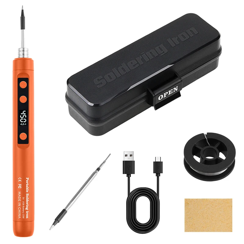 USB soldering iron mini small soldering iron set portable household type-C interface 800mAh battery Adjustable temperature - Image 14