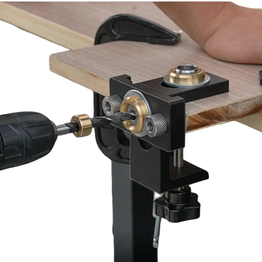 Woodworking 3 In 1 Doweling Jig Kit -Adjustable Wood Dowel Punch Locator Aluminum Pocket Hole Jig - Image 17