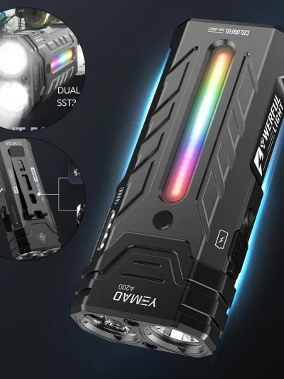 5200LMS Innovative Multi-functional Portable LED Flashlight with Magnetic Torch