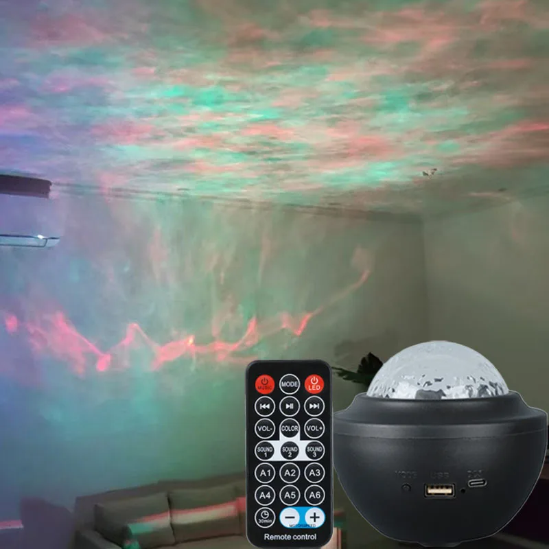 RGB Galaxy Star Projector Lights Bluetooth Speaker LED Aurora Borealis Lamp Remote Control - Image 7