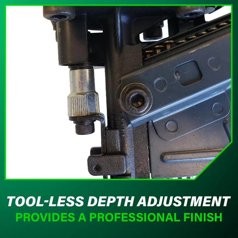 Framing Nailer | Pneumatic 2 to 3-1/4-Inch Nails ,Tool-less Depth Adjustment 21 Degree Magazine - Image 6