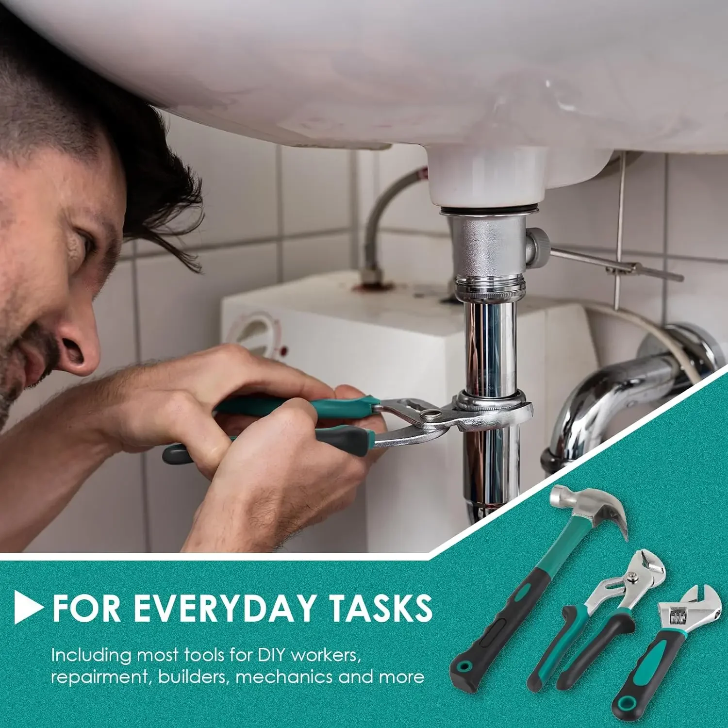 Home Repair Tool Kit - 198 Piece General Home/Auto Repair Tool Set, General Mechanic Tool Set - Image 5