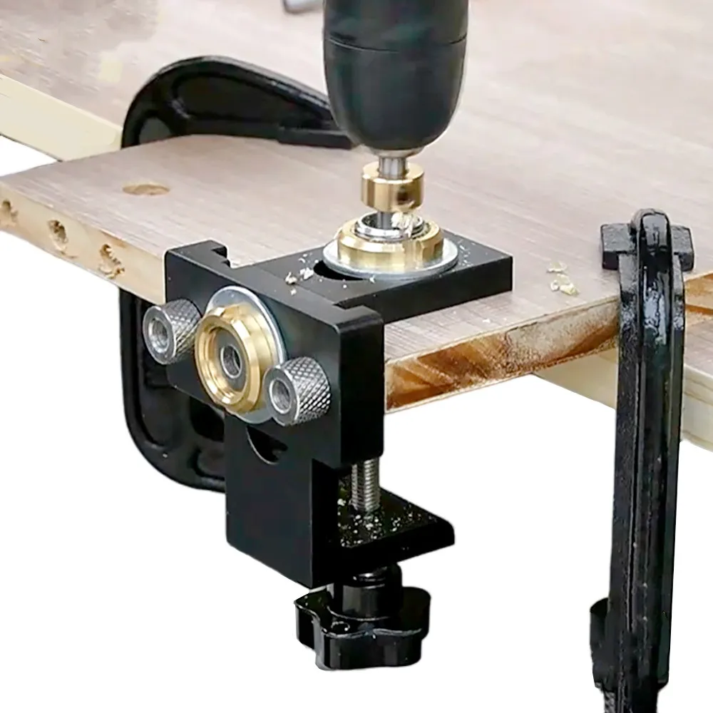 Woodworking 3 In 1 Doweling Jig Kit -Adjustable Wood Dowel Punch Locator Aluminum Pocket Hole Jig - Image 2