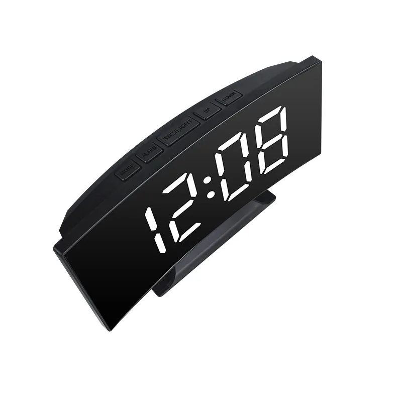 Electronic Alarm Clock Noiseless Design Digital LED Large Display Mirror Electronic Clock Digital Alarm Clock LED - Image 17