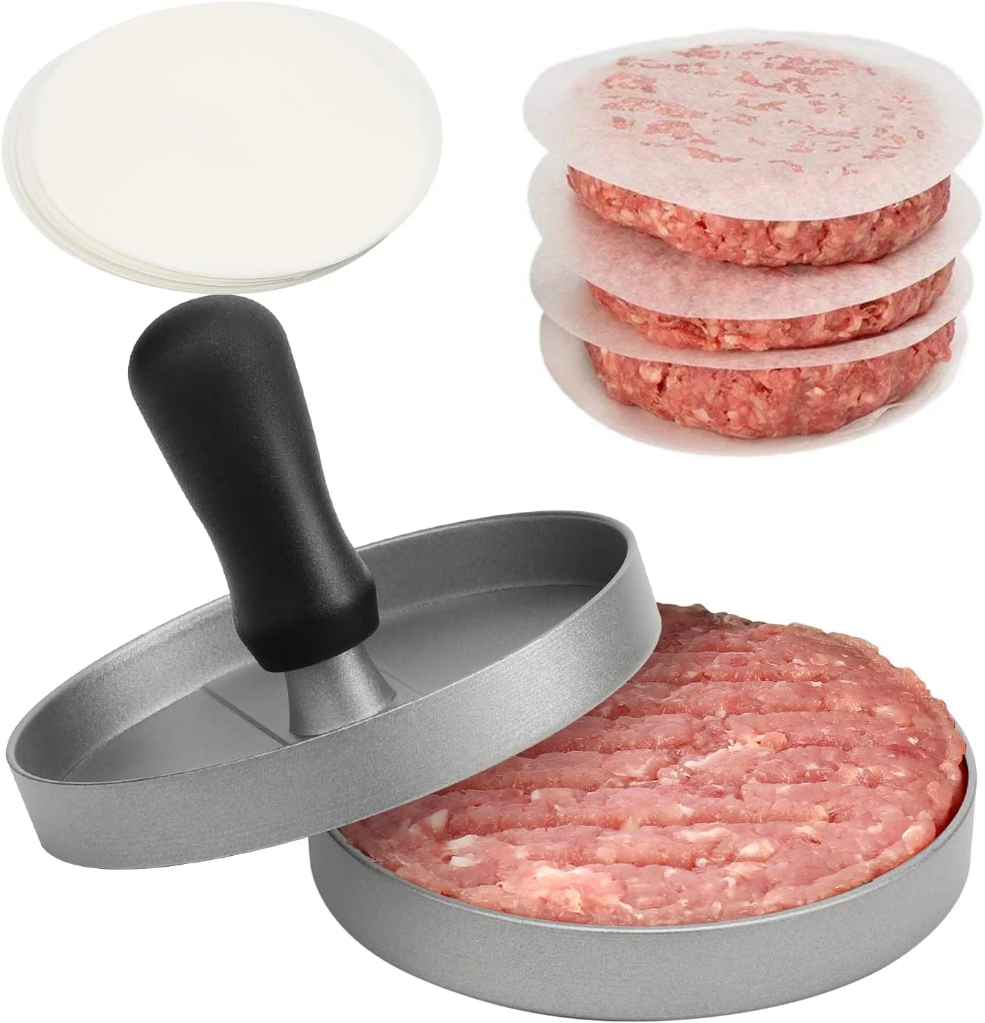 Burger Press Hamburger Meat Tool Patty Maker Aluminum Burger Maker