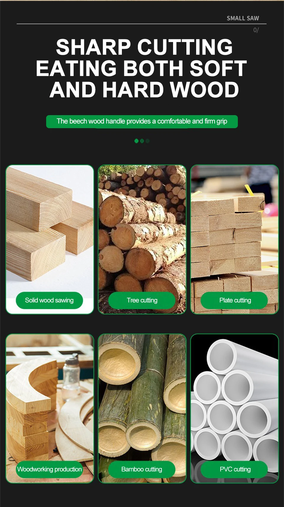 Japanese Style Hand Saw Single/Double Sided Fine Tooth Wood Saw SK5 Steel Flexible Hand Saw - Image 17