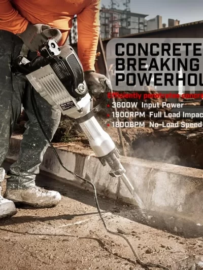 HOME-3600W Electric Demolition Jack Hammer Point Chisel Bits Construction Concrete Breaker Punch Drill