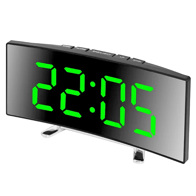 Electronic Alarm Clock Noiseless Design Digital LED Large Display Mirror Electronic Clock Digital Alarm Clock LED - Image 9