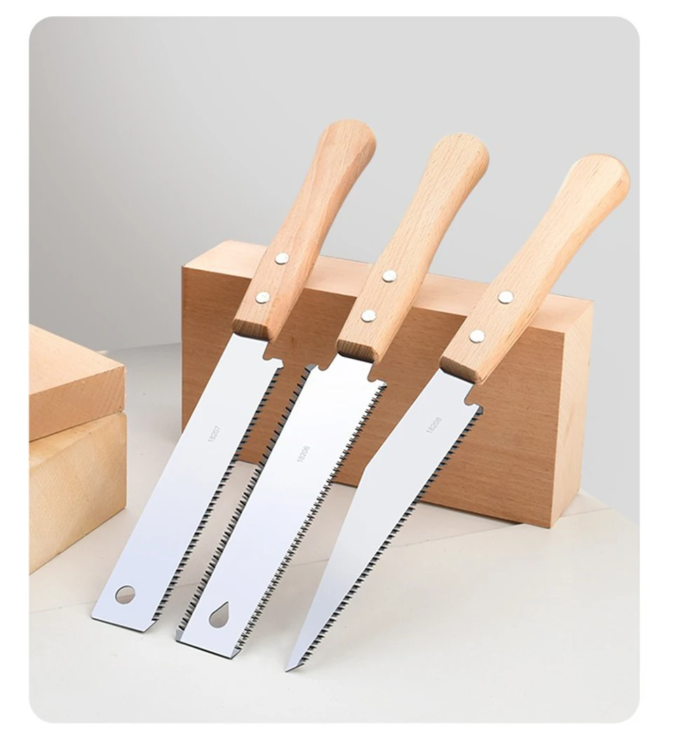 Japanese Style Hand Saw Single/Double Sided Fine Tooth Wood Saw SK5 Steel Flexible Hand Saw - Image 21