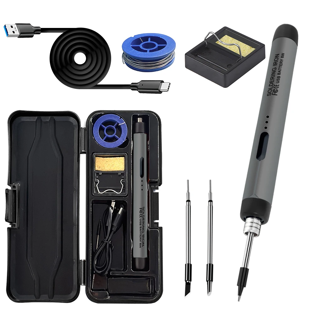 USB soldering iron mini small soldering iron set portable household type-C interface 800mAh battery Adjustable temperature - Image 10