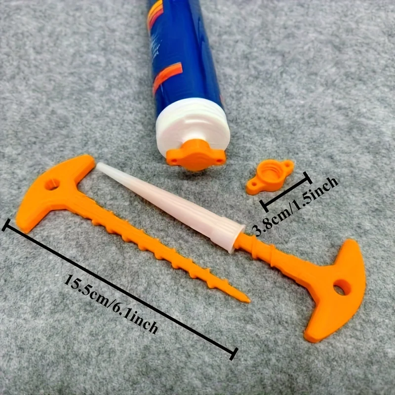 Silicone seal cap and seal gun nozzle removal tool, silicone seal cap used for open core tubes to prevent rapid drying - Image 3