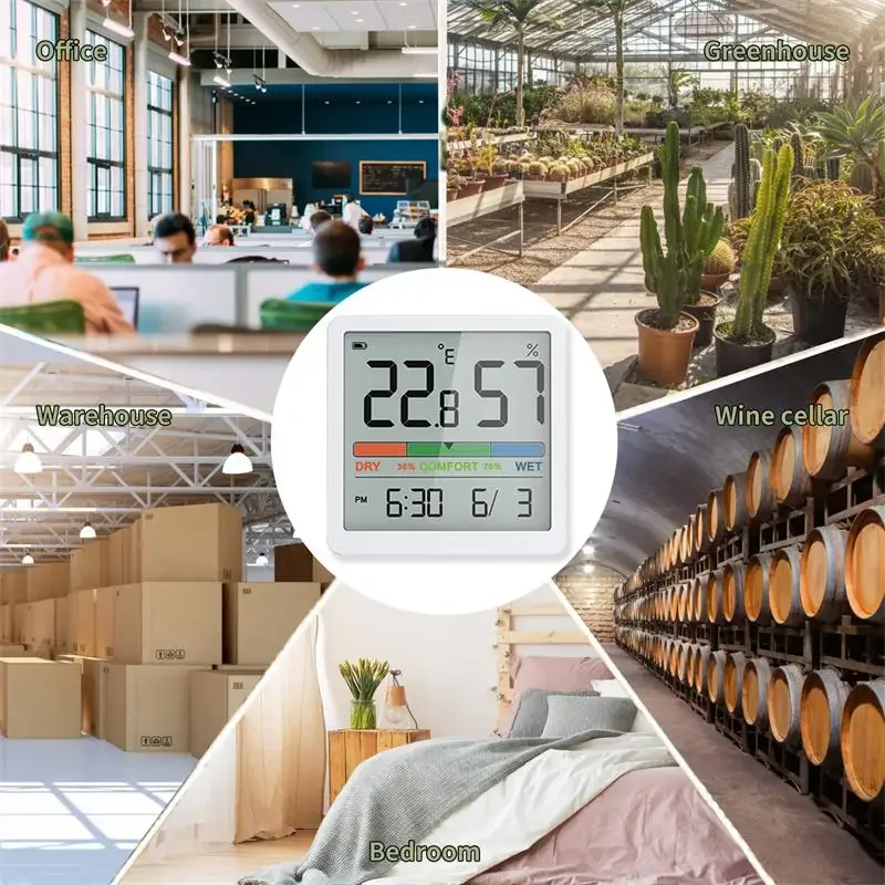 New Digital Home Indoor Temperature Humidity Meter LCD Digital Thermometer Hygrometer Sensor Gauge Weather Station - Image 6