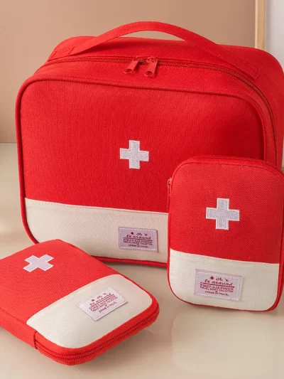 3 Pcs/set Portable Medical Storage Bag Camping Emergency First Aid Kit Organizer
