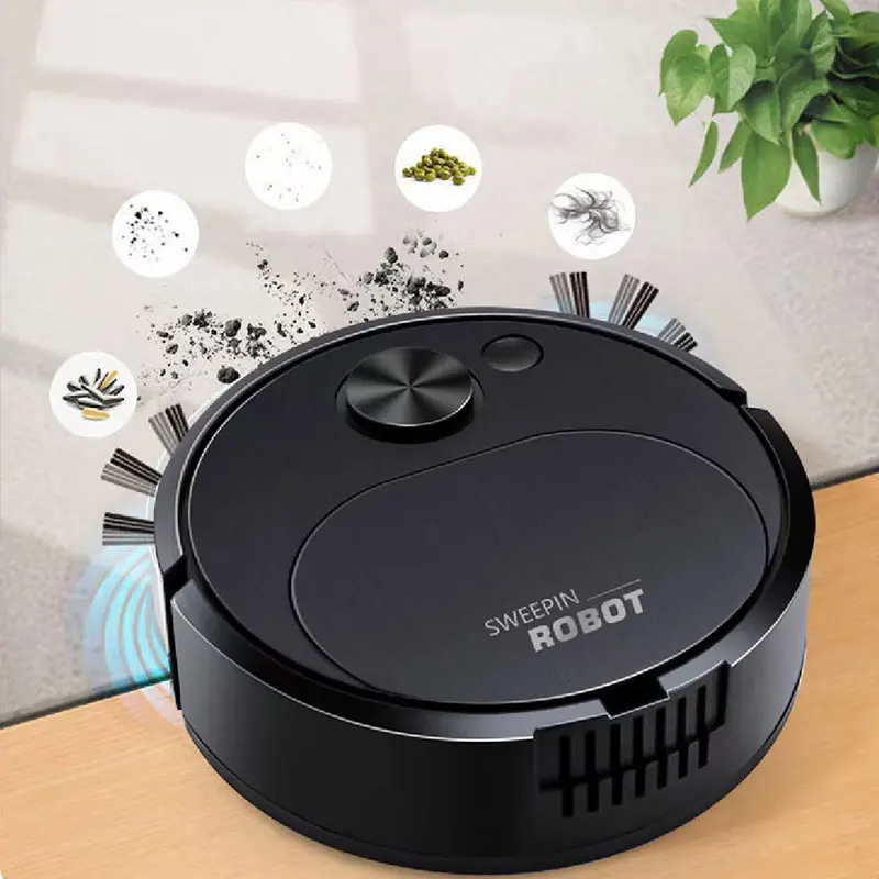 NEW USB Sweeping Robot Vacuum Cleaner Mopping 3 In 1 Smart Wireless 1500Pa Dragging Cleaning Sweep Floor