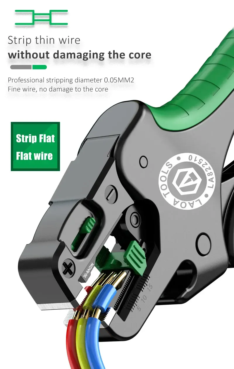 LAOA Multifunctional Fast Fully Automatic Wire Stripping Pliers 0.05-10 mm² Cable Cutting Nippers - Image 10