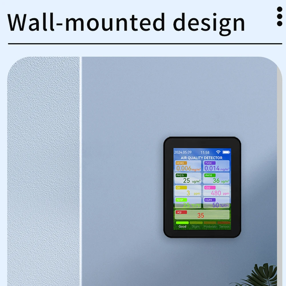 Tuya WiFi Multifunctional Air Quality Meter Household HCHO TVOC Carbon Monoxide CO2 PM2.5 PM10 Tester Portable - Image 4