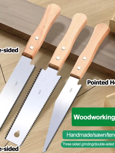 Japanese Style Hand Saw Single/Double Sided Fine Tooth Wood Saw SK5 Steel Flexible Hand Saw