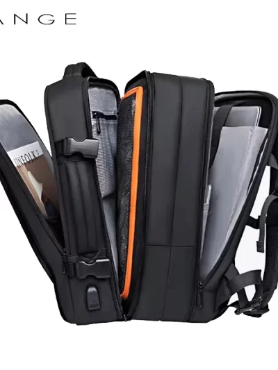 BANGE Expandable Backpack Waterproof 17.3 in Laptop Backpack Large Capacity