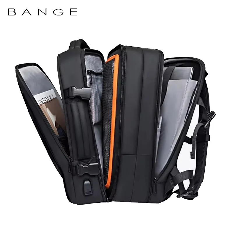 BANGE Expandable Backpack Waterproof 17.3 in Laptop Backpack Large Capacity