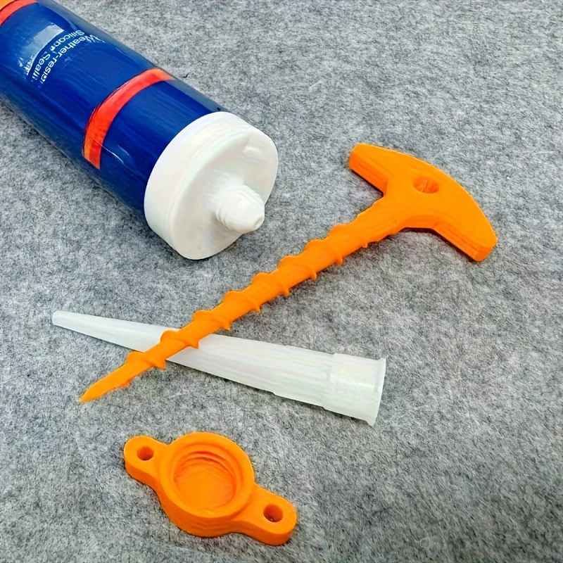 Silicone seal cap and seal gun nozzle removal tool, silicone seal cap used for open core tubes to prevent rapid drying - Image 8