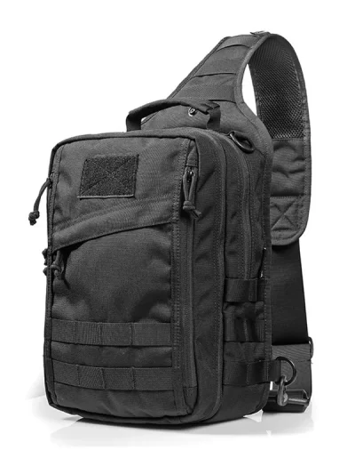 Camouflage Tactical Shoulder Bag Outdoor Hiking Camping Sports Chest Bag 1000D Nylon Waterproof Rucksack